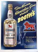 Booth's Gin - Alte Werbung / Ancienne publicité 1951