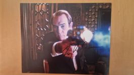 Tommy Lee Jones, Original Autogramm auf Grossfoto in Farbe