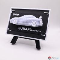 3D Printed Sculpture Display Frame White Black