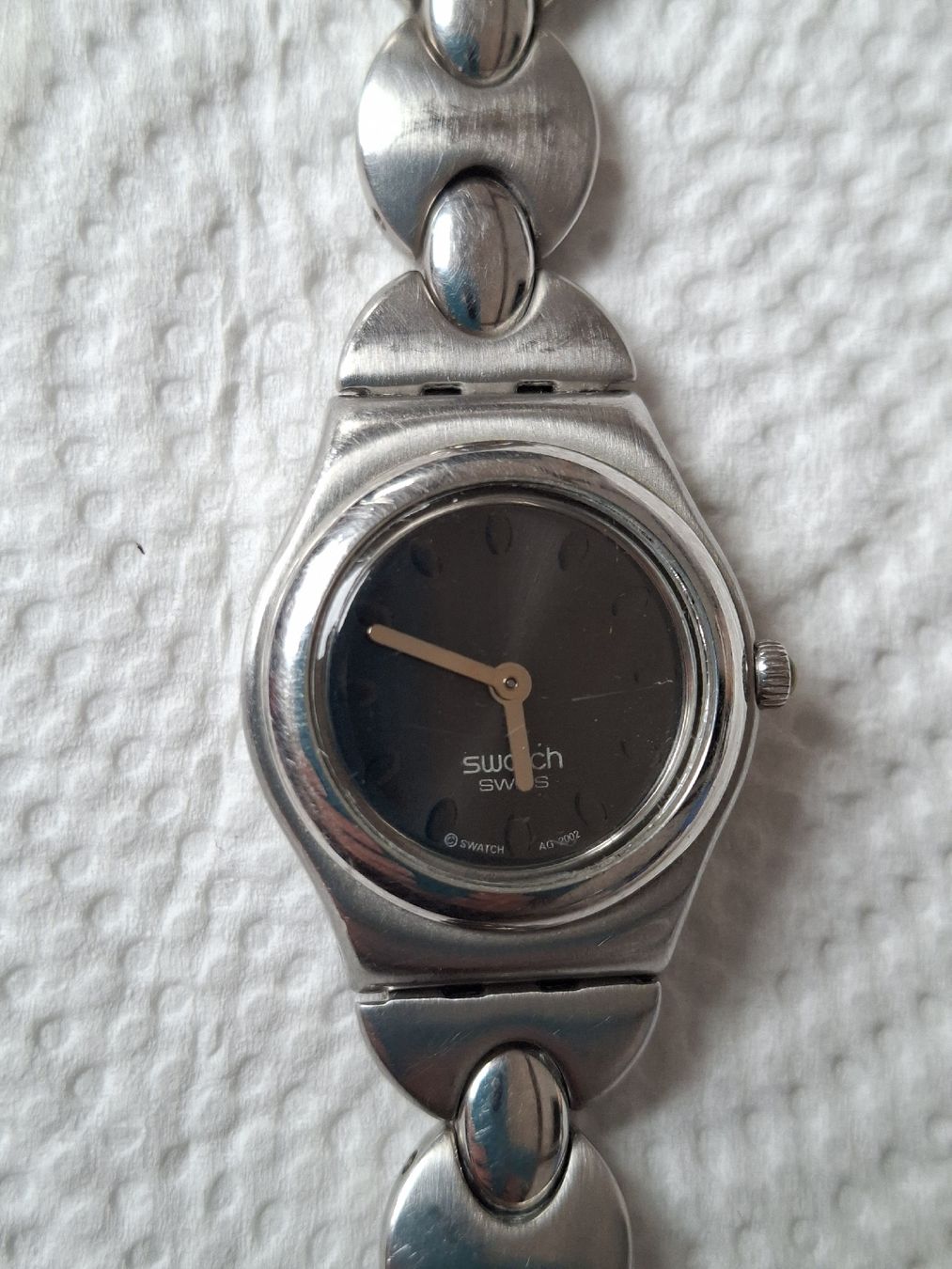 Swatch Orologi: Swatch Irony Damenuhr, Edelstahl 2002 – Usato da Klingnau venduto da vollmond36 1