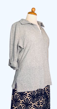 NEU Blusenshirt ZEITLOS by LUANA  hellgrau, Gr2 /40