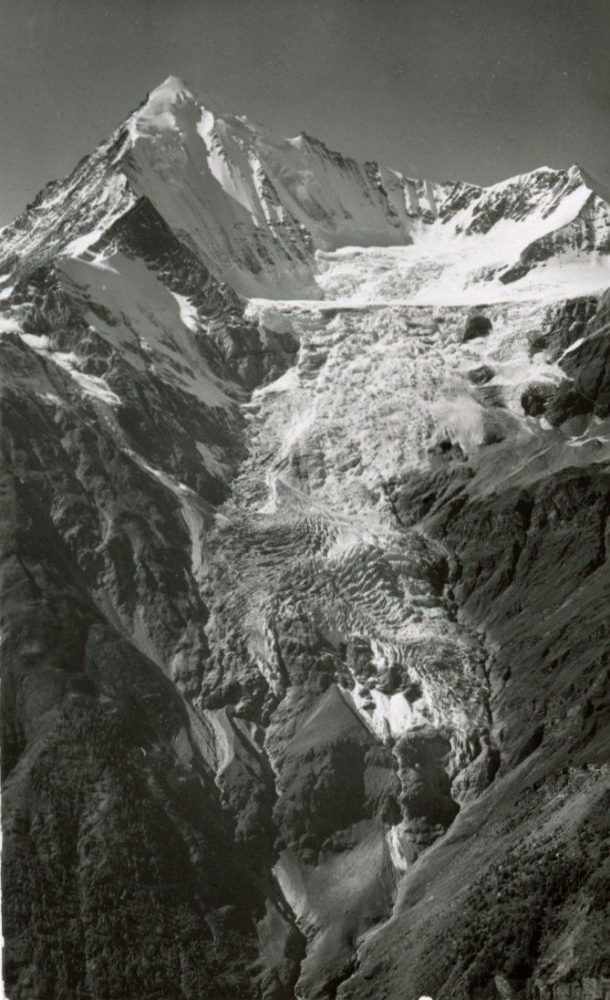 Cartoline postali: Randa   VS   mit Biescletscher und Bieshorn    um 1960 – Usato da Brig venduto da Valcards54