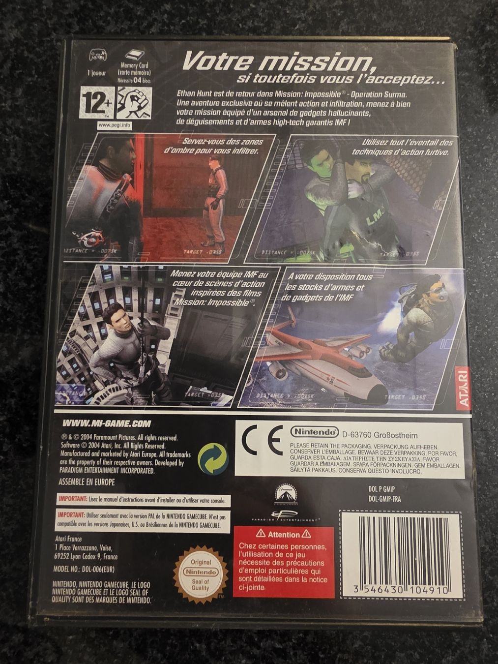 Jeux: Mission Impossible Gamecube – D'occasion à Chavornay par Crash37 1