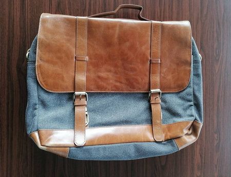 Laptoptasche braun/grau 42x30x9cm
