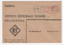 Drucksache 31.VIII.1942 mit Stempel Croce Rossa u. Roter Pri