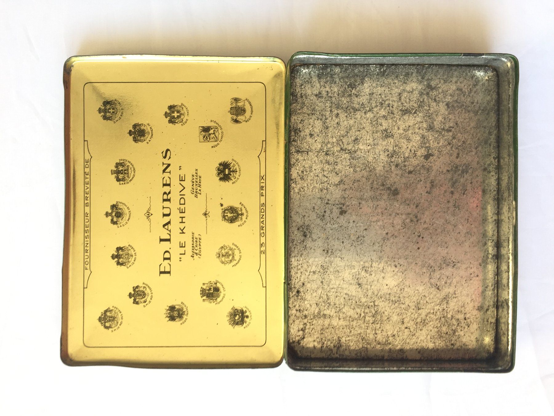 Barattoli: Ed Laurens Zigaretten Büchse Metalldose – Usato da Luzern venduto da woti-shop 5