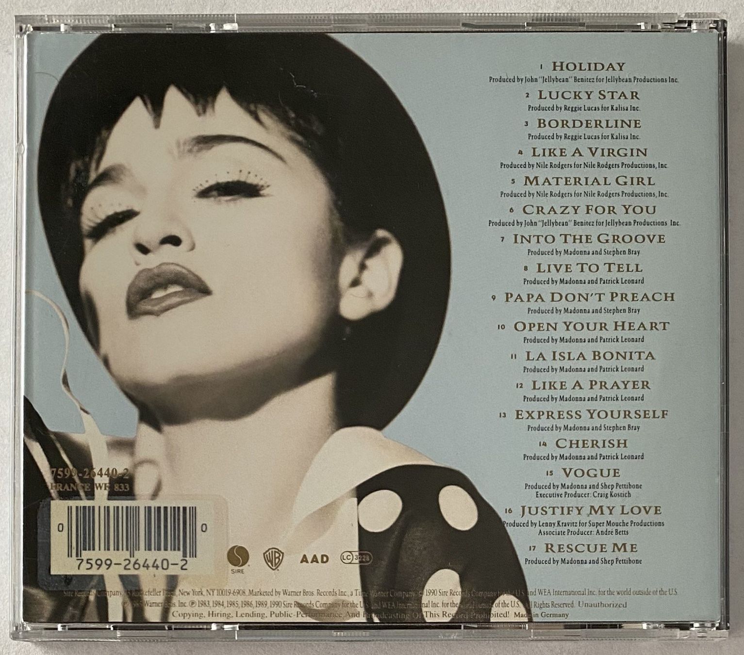 CD: Madonna, The Immaculate Collection – Usato da Flums venduto da Asquillo 1