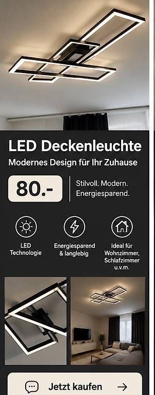 Kronleuchter & Deckenlampen: LED Deckenleuchte  – Neu und originalverpackt aus Birsfelden von nik_zs8n