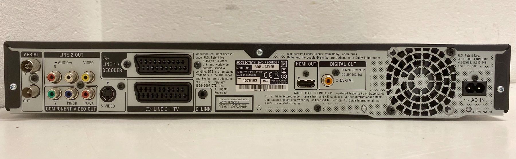 Sony Registratori: Sony DVD Recorder RDR-AT105 – Usato da Niederdorf venduto da LeptonAG 3