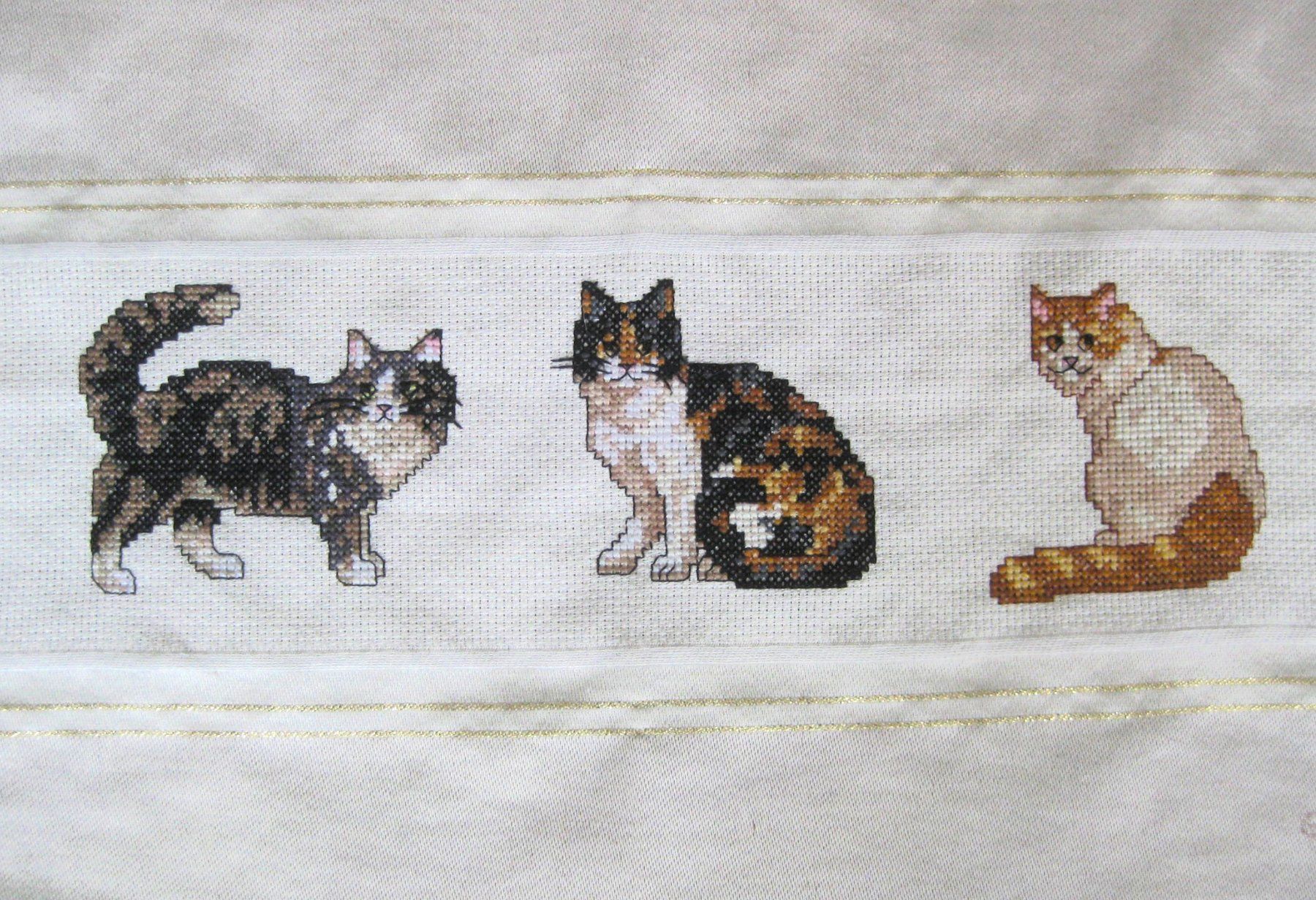 Strofinacci: Handtuch Geschirrtuch Katze, handgestickt, Baumwolle-Leinen – Nuovo e nell'imballaggio originale da Kriens venduto da Kraeutergarten 2