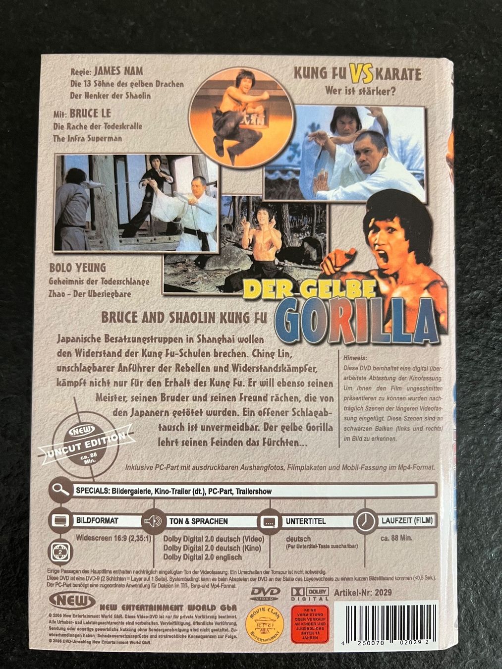 Tutti i DVDs: Bruce Lee - Der gelbe Gorilla - Kleine Hartbox – Usato da Altstätten SG venduto da sheamus 1