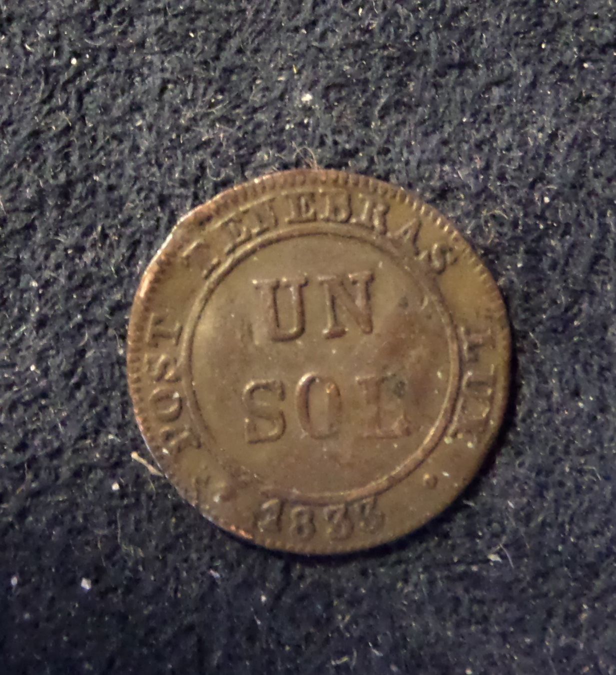 Tutti le monete: Pièce  du canton de Genève un SOL 1833 – Usato da Nyon venduto da an54