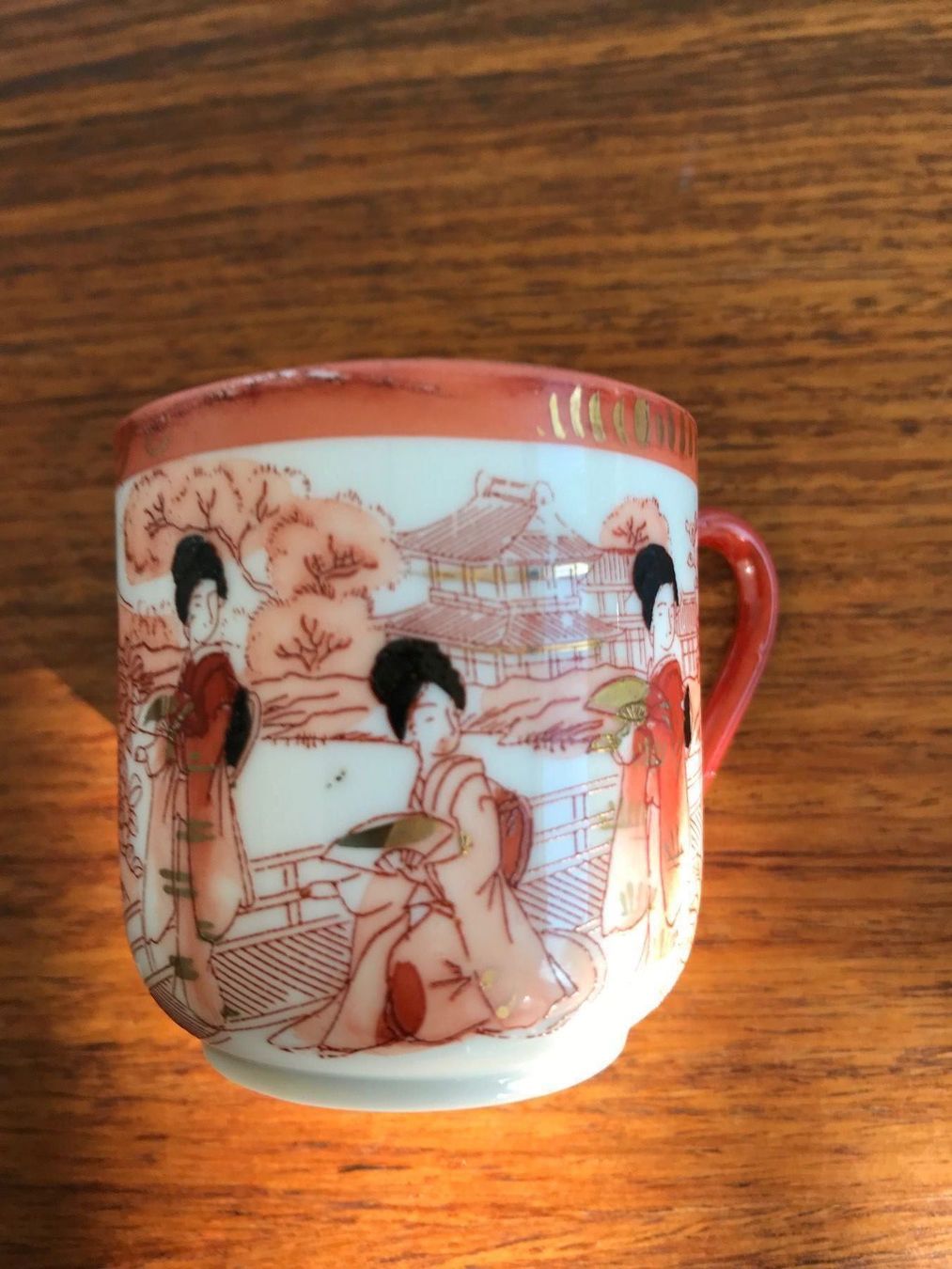 Set di piatti: Vintage Moriage Teeservice mit Geishalithophanie – Usato da niederbipp venduto da Esbenz 1