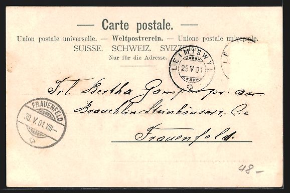 Cartoline postali: Leimiswil, Teilansicht, Bahnhof Lindenho – Usato da Berlin venduto da bartko-reher 1