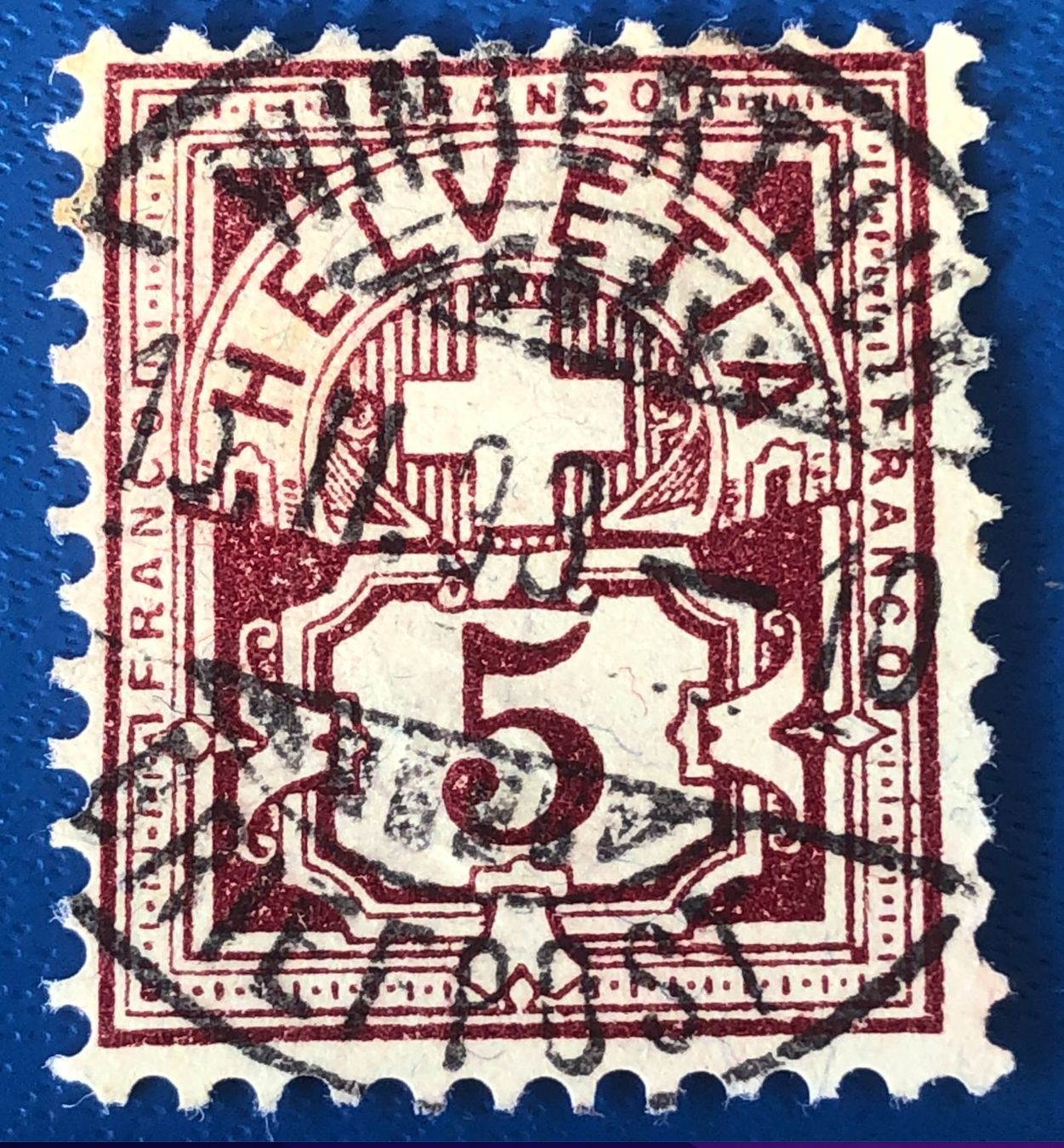 Tutti i francobolli: Ziffermuster mit Vollstempel     – Usato da Aarau venduto da Billa007