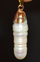 Anhänger L-8208 – Natürliche Süßwasser Perle 30x8mm Barockpe