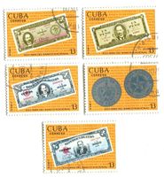 Briefmarken "Banknoten". Kuba