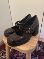 Mary jane à talon bordeaux 