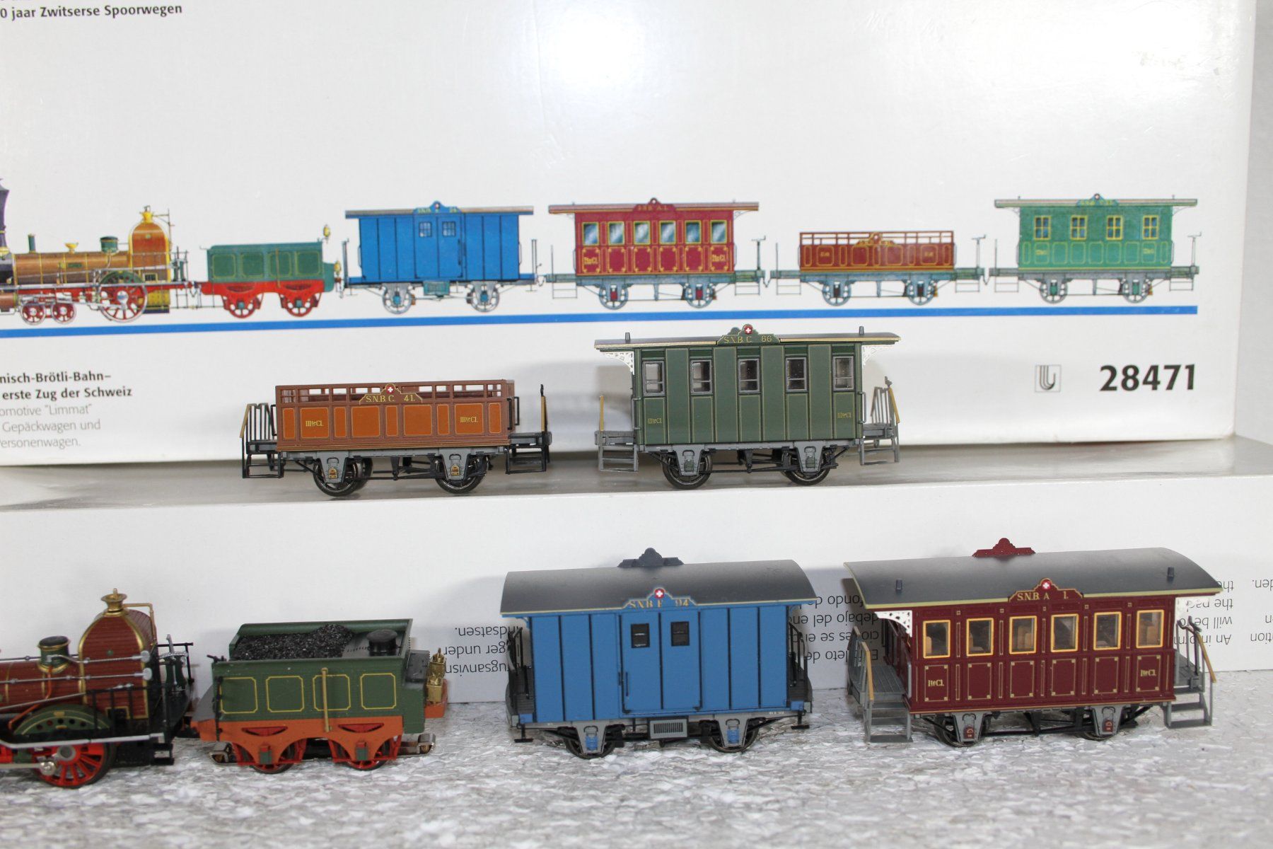 Märklin Modellini di ferrovie: Märklin 28471 SNB Spanisch Brötli Bahn Set – Usato da Triesen venduto da gleis8 2