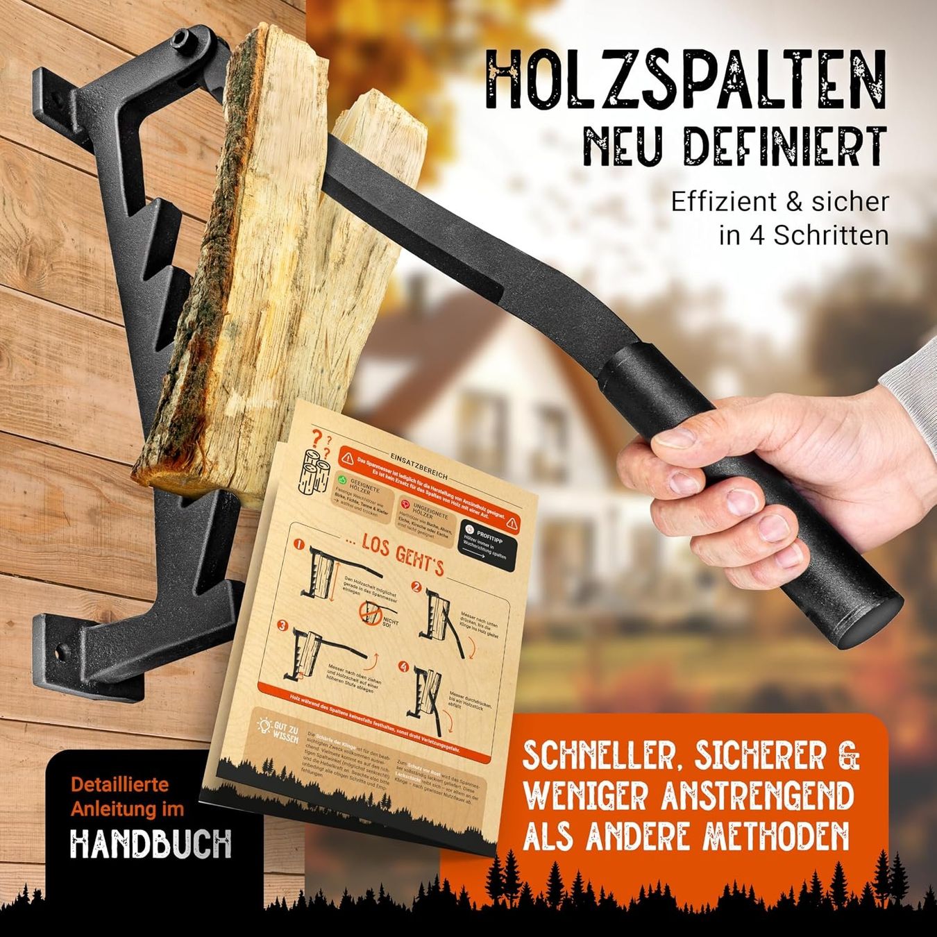 Alle Maschinen: Manueller Holzspalter Wandmontage Anzuendholz Spalter – Neu und originalverpackt aus Schaffhausen von smarastore 2