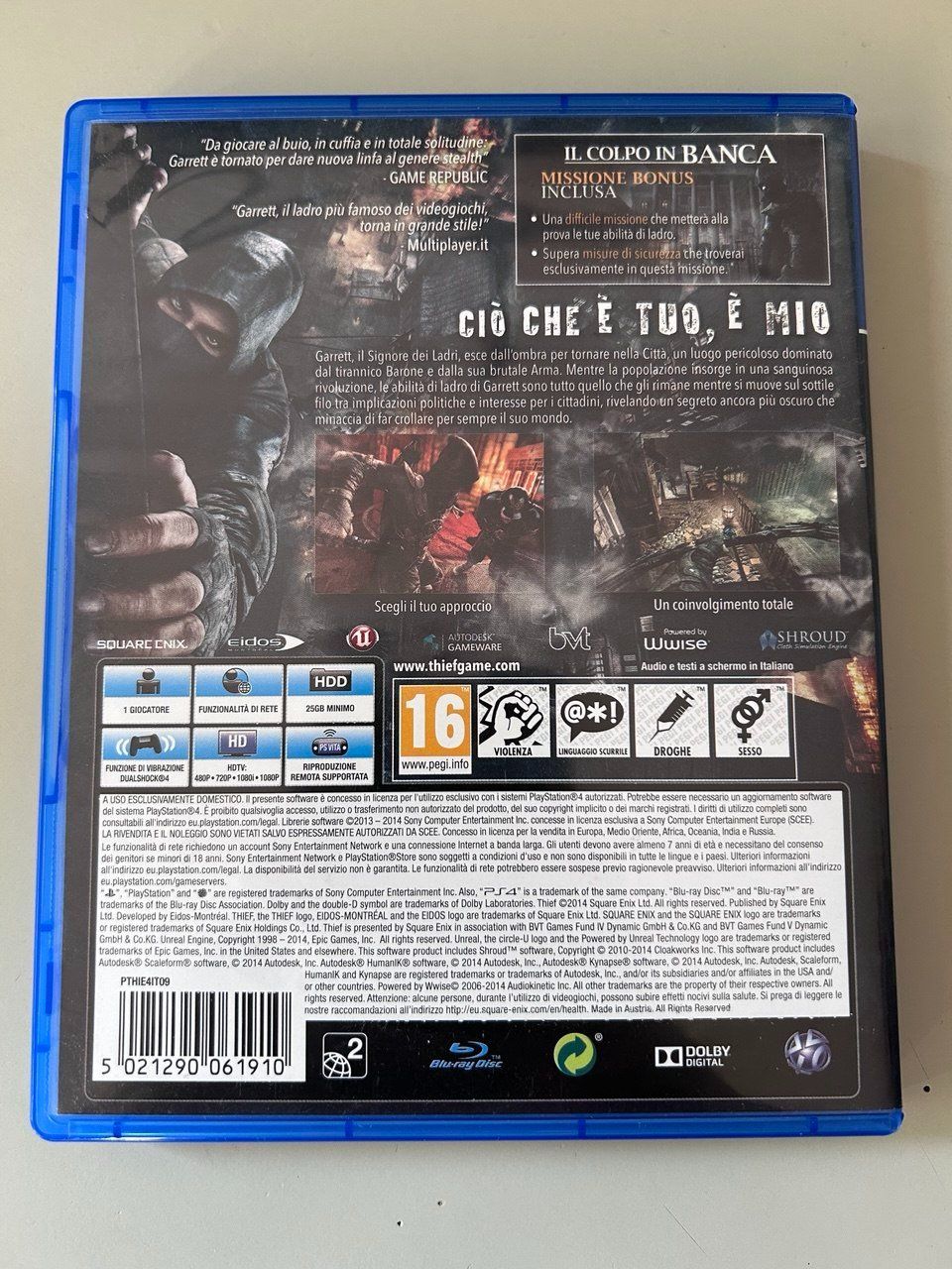 Sony Giochi: Thief per PlayStation 4 – Usato da Giubiasco venduto da LorisVale 1