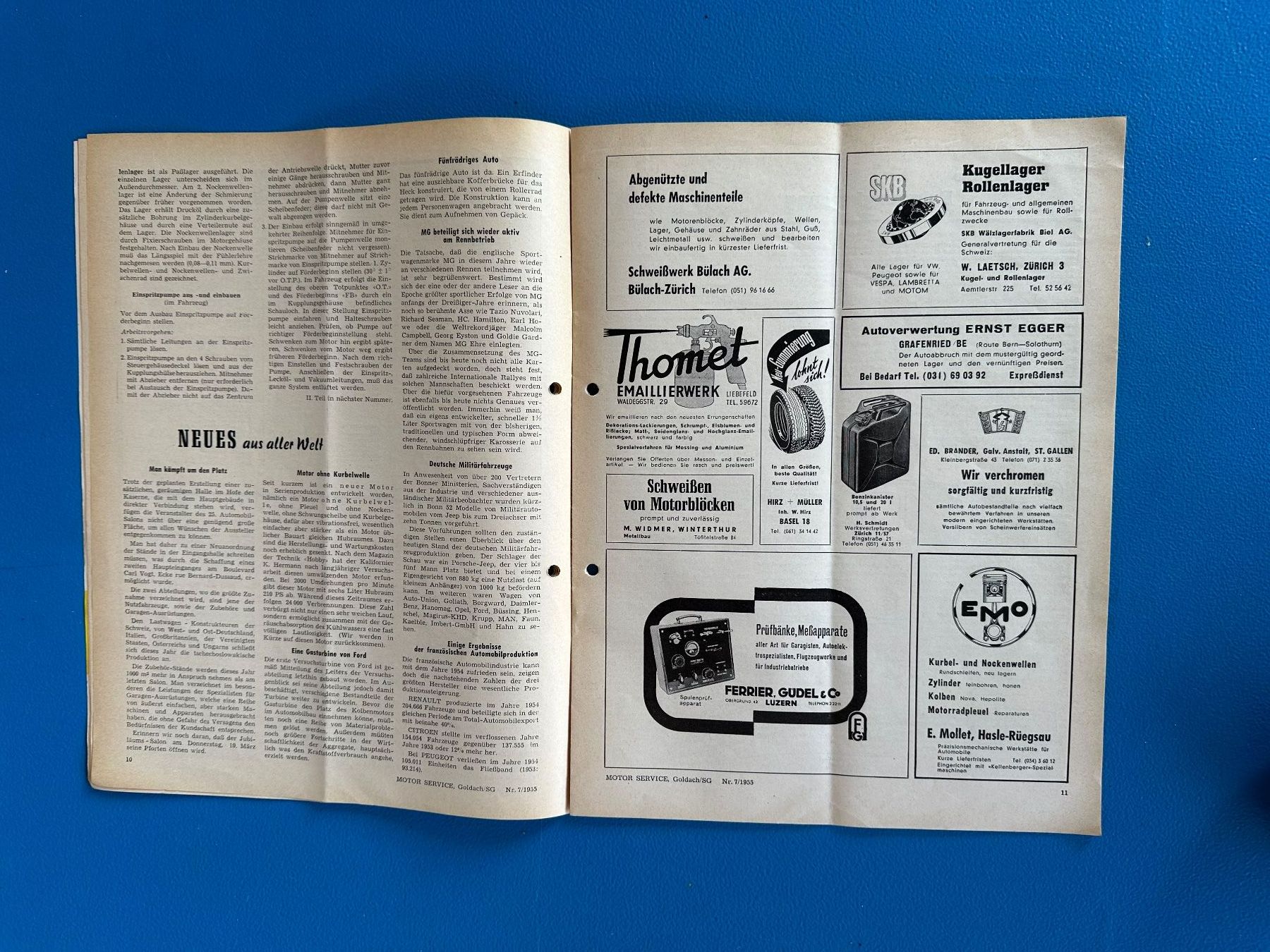 Revues & Magazines: Heft  Motor  Service  Unimog  1955 – D'occasion à Boswil par pavo1 5