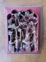 Asiatische Schnitzerei Bild Holzrelief vermutlich China