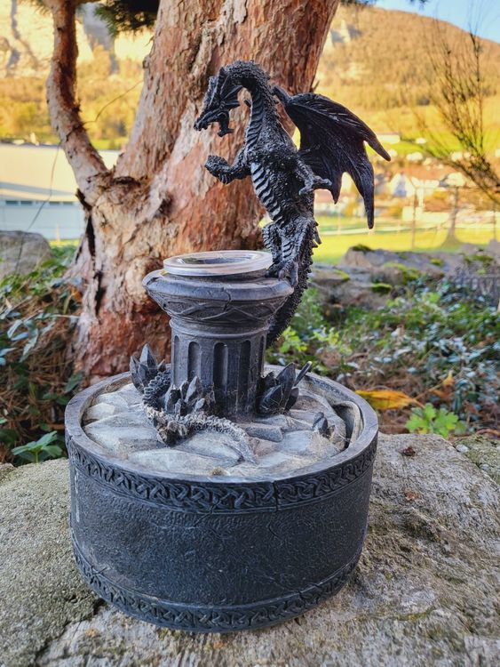 Drachenbrunnen/Zimmerbrunnen Drache Gothic,H24cm D15cm Kaufen auf
