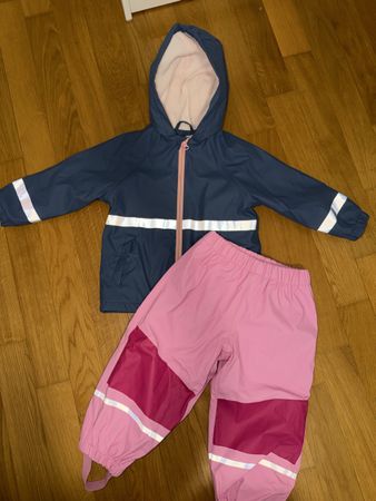 Regen-Set Lupilu leicht gefüttert blau rosa Grösse 86/92 