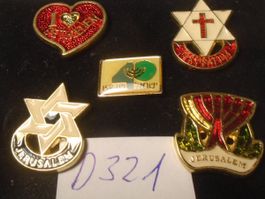 5 Jerusalem Pins (D321)