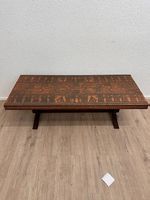 Vintage Couchtisch mit Ägypten Motiv und Metallgestell