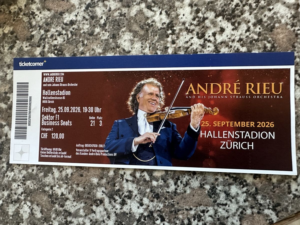 Billets: Andre Rieu Ticket  – Neuf (Voir description) à Uttwil par sha_7ymh