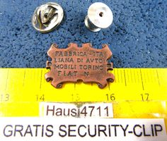 FIAT AUTO FABRICA ITALIANA  TORINO PIN GEPRÄGT SECURITY-CLIP