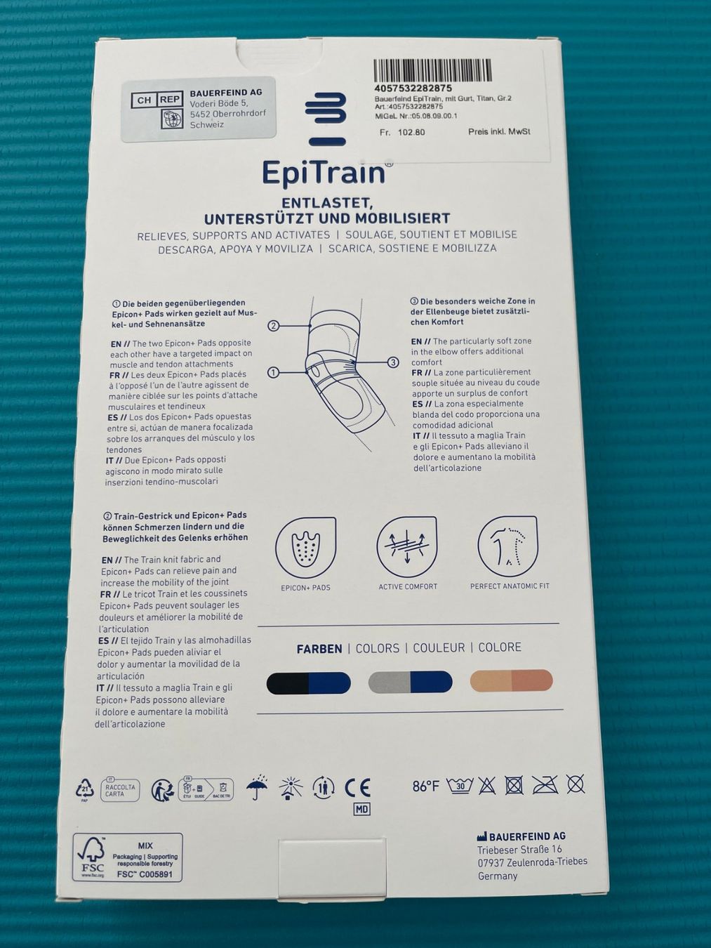 Attrezzature mediche: Ellenbogenbandage Gr. 2 - EpiTrain - Bauerfeind – Nuovo e nell'imballaggio originale da Bazenheid venduto da nervik 1