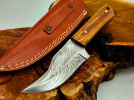 Top 1A Damast Messer Knife echter Faltenstahl Handgemacht