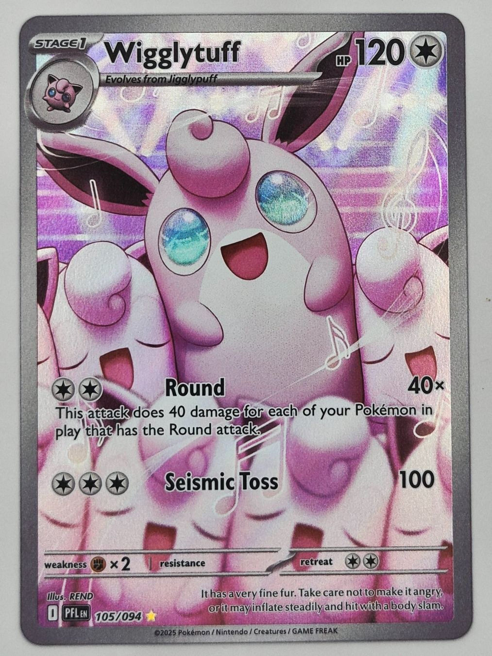 Pokémon Carte collezionabili: Wigglytuff / Knuddeluff / Phantasmal Flames / PFL 105 – Nuovo (secondo la descrizione) da Arni AG venduto da PokemonCardsStore
