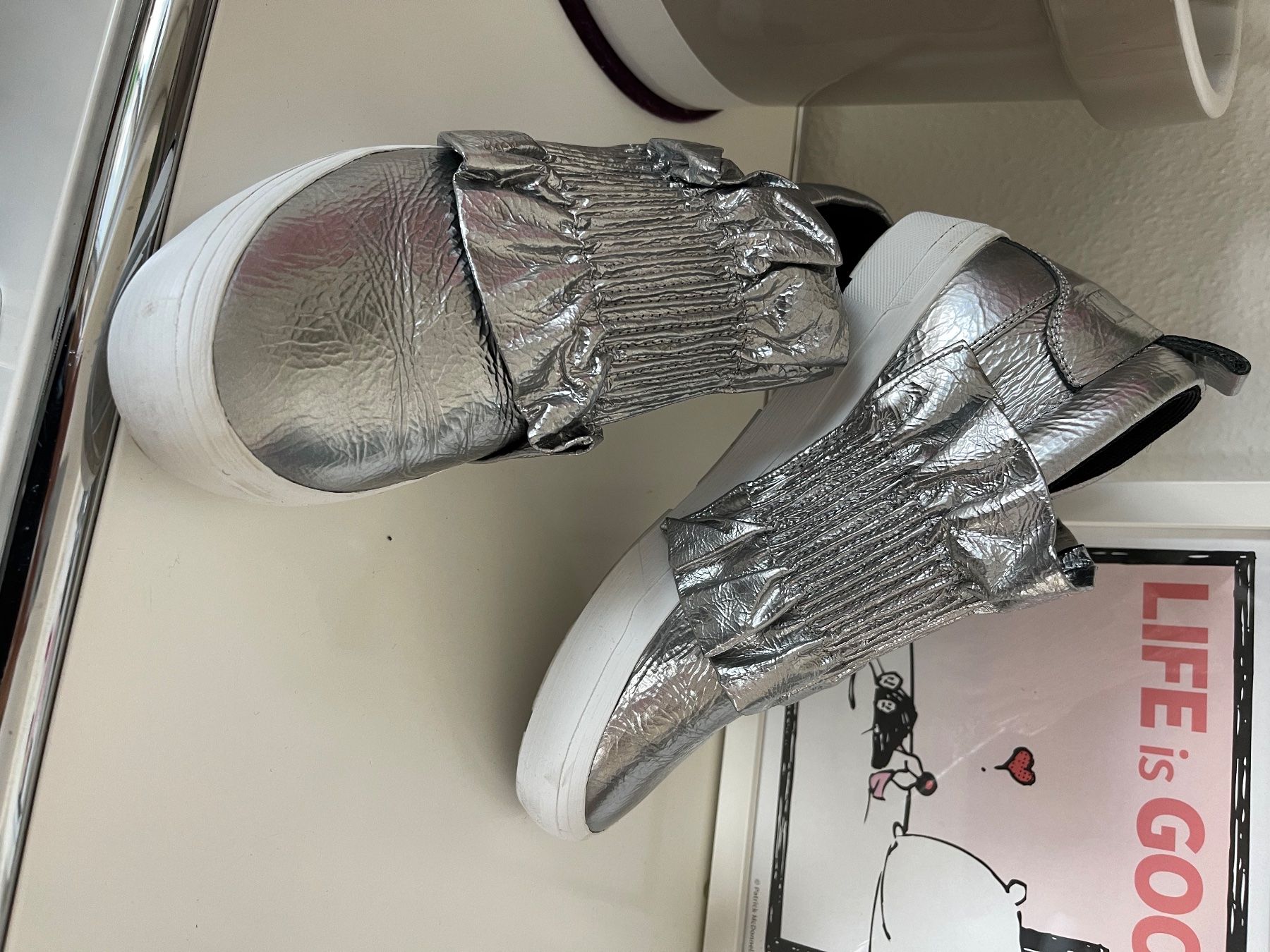 MSGM Scarpe da donna: MSGM Sneaker 41 Leder Silber NP 590 CHF – Nuovo (secondo la descrizione) da Zuerich venduto da Moochie 9