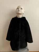 Manteau d'hiver noir en fausse fourrure, taille 4 ans