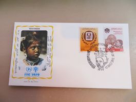 2 Briefe Internat. Jahr des Kindes (IYC, 1979), Indien+Japan
