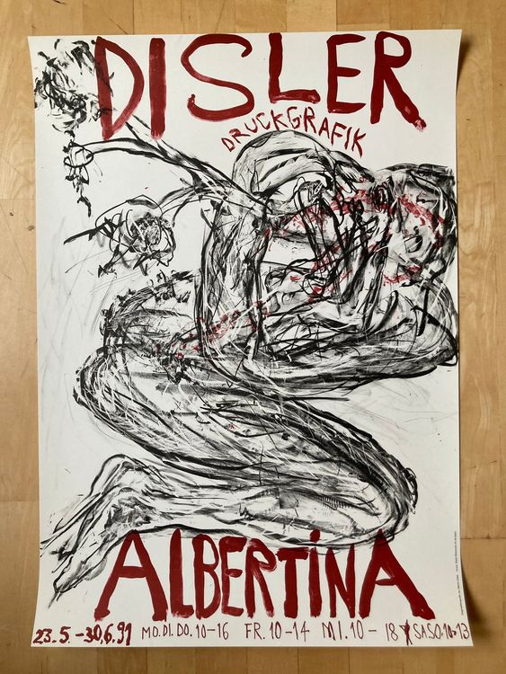 Martin Disler, Ausstellungsplakat mit Originallitho, 1991 (Gebraucht ...