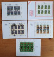 Österreich 5 Kleinbogen Tag der Briefmarke 1992/94/ 95/96/98