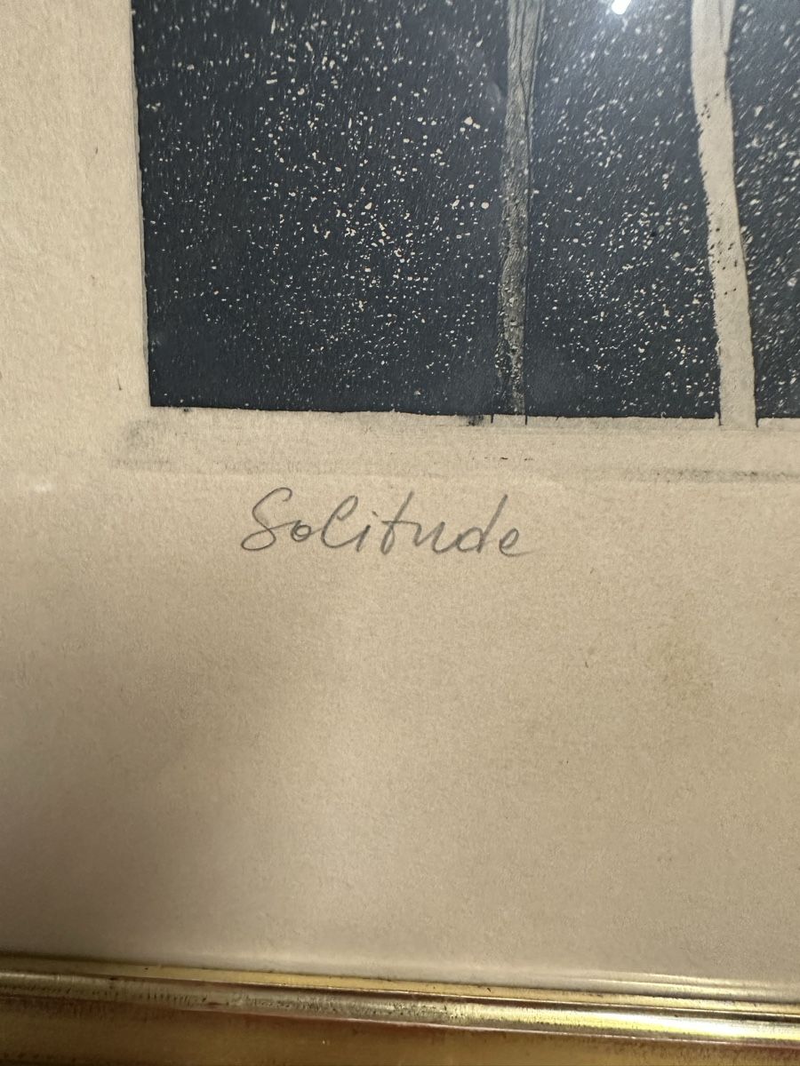 Arts picturaux & lithographies: Lithographie Rennes intitulé solitude EA 1976 – D'occasion à Bellevue par bordeaux075cl 4
