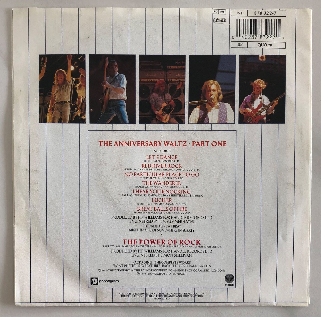 Vinyles: STATUS QUO - THE ANNIVERSARY WALZ – D'occasion à Poliez-Pittet par Newtown-Records 1