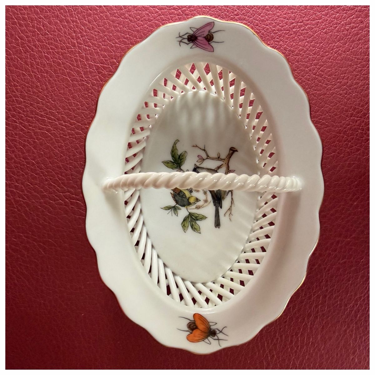 Vintage - Herend -Porzellan - Minikörbchen - Rothschild Bird (Neuf ...