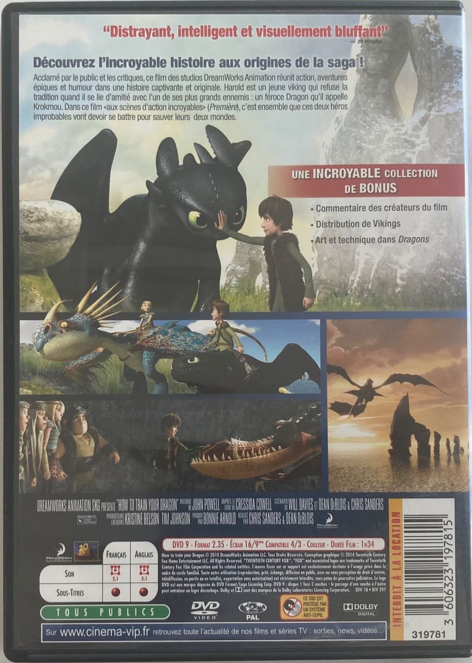 Tous les DVDs: DREAMWORKS - DRAGONS – D'occasion à Poliez-Pittet par Newtown-Records 1