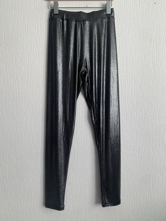 Legging ✨🌞🖤LESTRECH GIRLS métallisé argent Taille S neuf