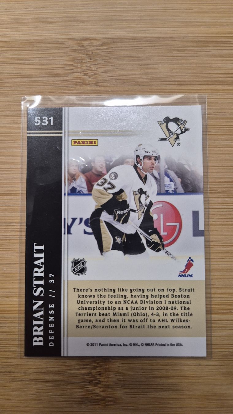 NHL Carte collezionabili: NHL Brian Strait Pittsburgh Penguins – Usato da Bellach venduto da paedu-1980 1