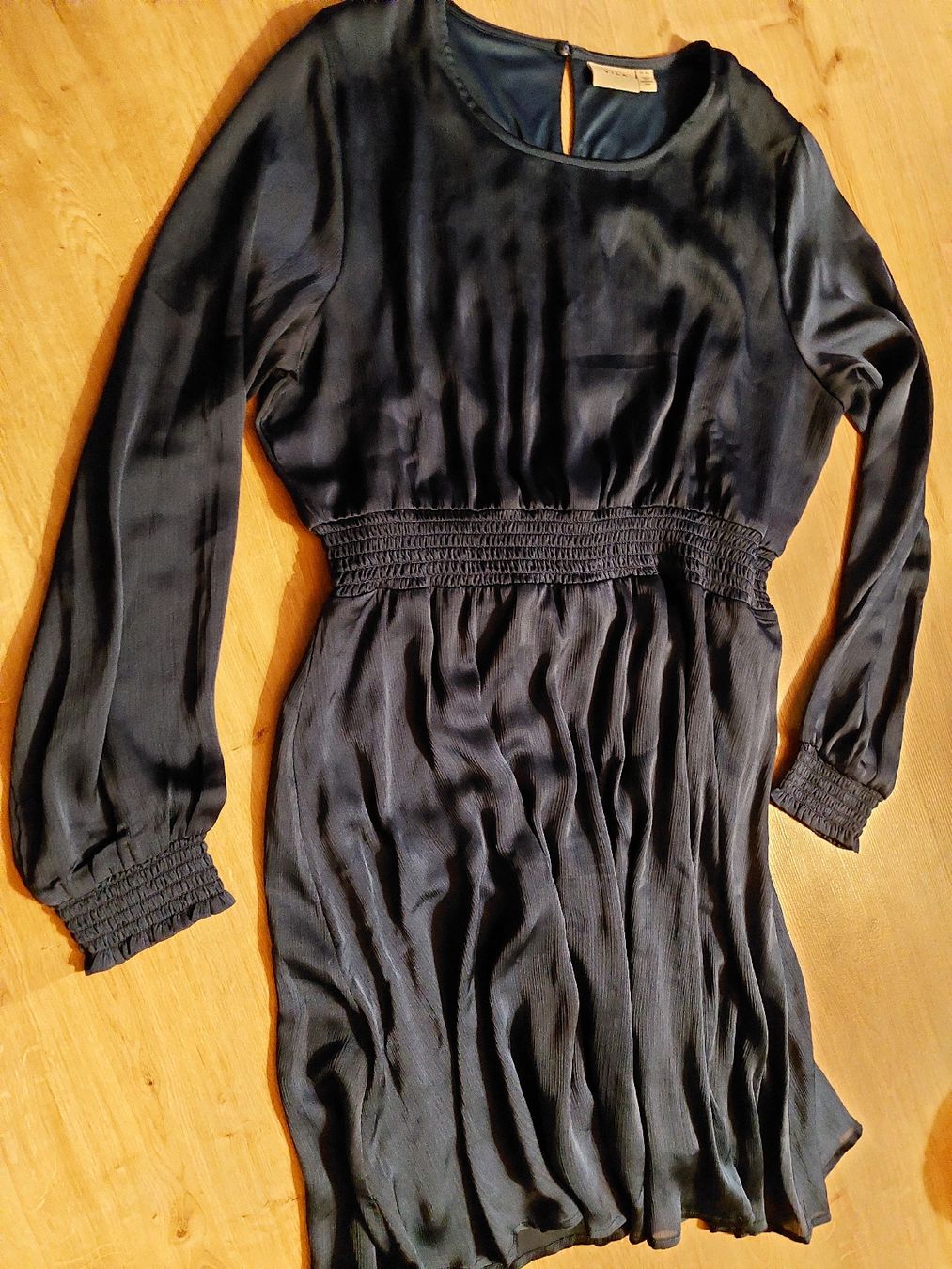 Vila Vestiti: VILA Kleid, Gr 44, Blau, langarm,  leicht – Usato da Büttikon AG venduto da lca_v7pb 1