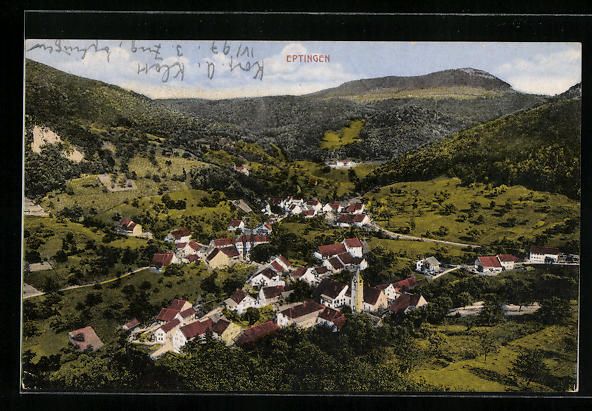 Cartoline postali: Eptingen, Gesamtansicht aus der Vogelsch – Usato da Berlin venduto da bartko-reher