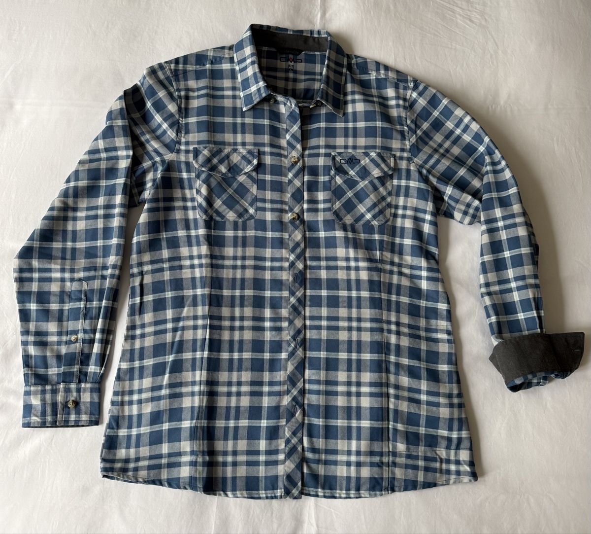 CMP Camicette: CMP Outdoorbluse langarm, blau/grau kariert – Nuovo (secondo la descrizione) da St. Gallen venduto da Hubita